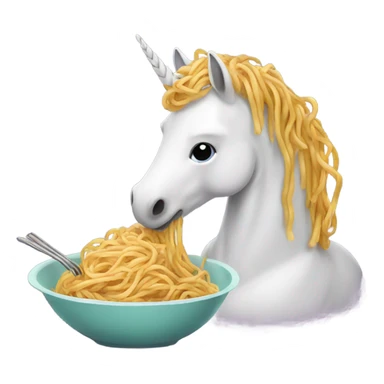 unicorn eating spaghetti sticker