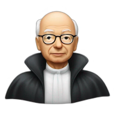 Klaus Schwab as an Apple genius bat sticker