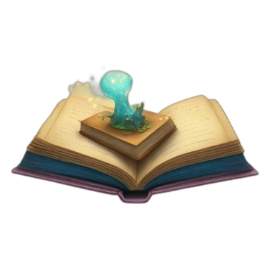 A magical book sticker