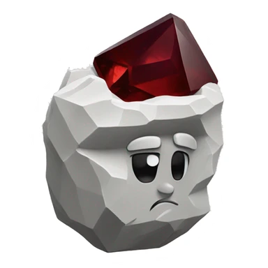 Garnet in limestone crystal sticker