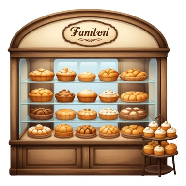 French pittoreske bakery sticker