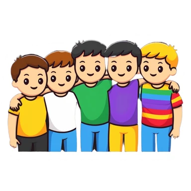 LGBTQ group of friends sticker