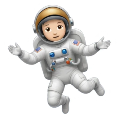 Astronaut floating in space sticker