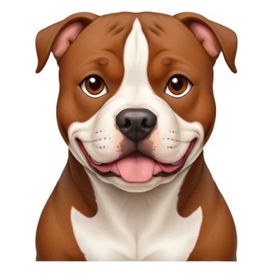 muscular Staffordshire Bull Terrier dog with short coat, broad head, and strong jaw sticker
