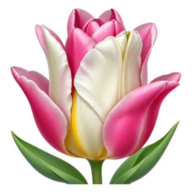 Una ovejita con un tulipán rosa al lado sticker