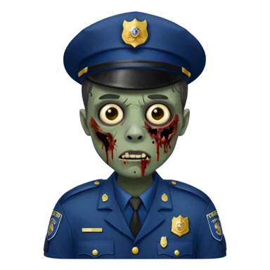 zenci police zombi  sticker