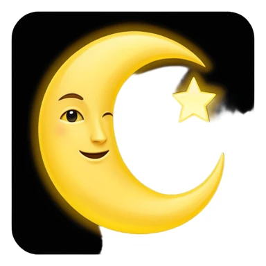 crescent moon emoji sticker