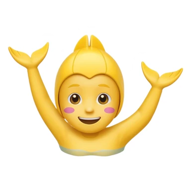 Pleading Face Emoji with swimming fins sticker