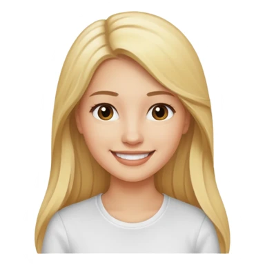 Profesora joven, sonrriente cabello rubio y de pelo largo  sticker