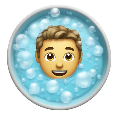 hot tub with bubbles sticker