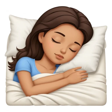 Brunette girl sleepin sticker