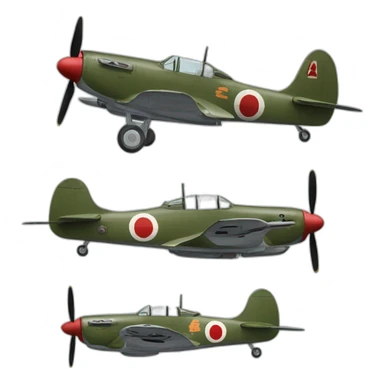 japanese ww2 Zero Fighter airplane sticker