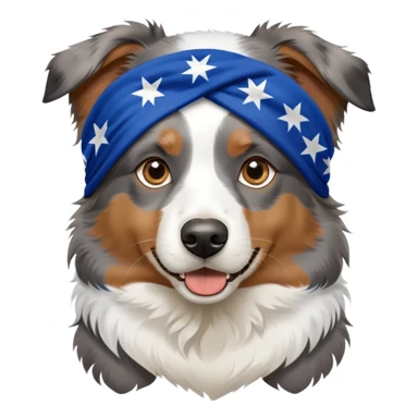 Austrailian sheppert mit blauem Halstuch  sticker