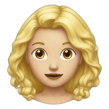 Une fille blonde déguisée pour halloween sticker