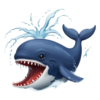A dramatic biblical illustration of the great whale that swallowed Jonah. The creature is massive and awe-inspiring, with a wide open mouth emerging from stormy waves. sticker