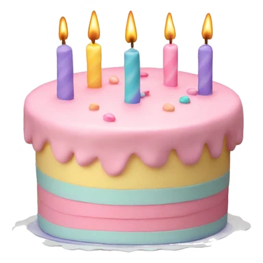 pastel birthday cake sticker