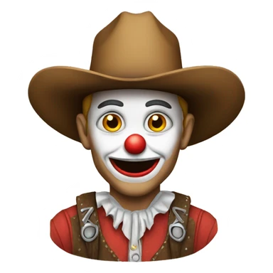 Cowboy clown  sticker