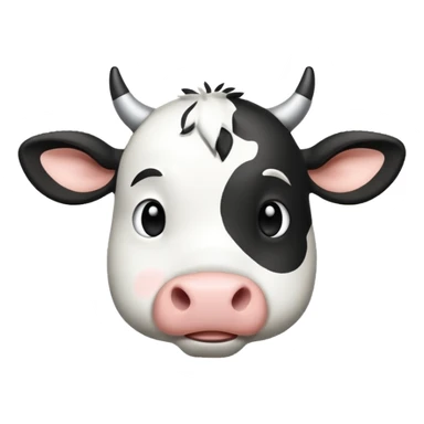 Generate an emoji of a cow sticker