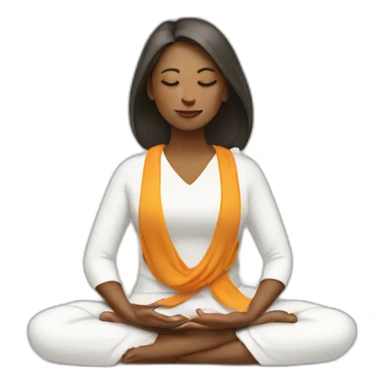 woman meditating sticker