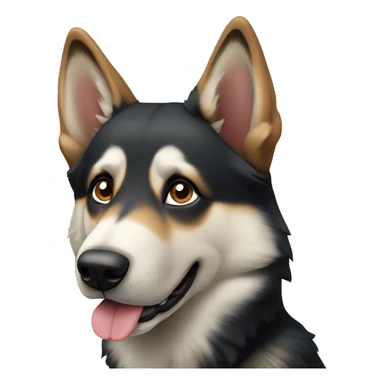 Husky German shepherd dog sticker