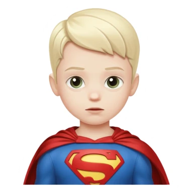 Ein Kind fühlt sich hilflos und beginnt sich wie ein bewunderter Superheld zu verhalten sticker