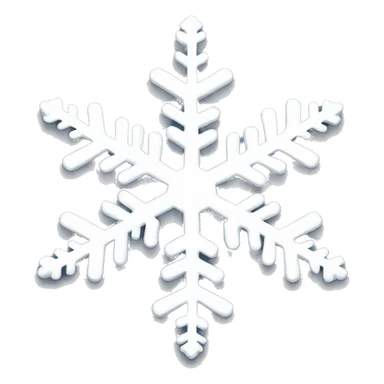 White snowflake sticker