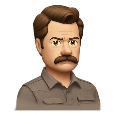 Ron Swanson parks and recreation sticker