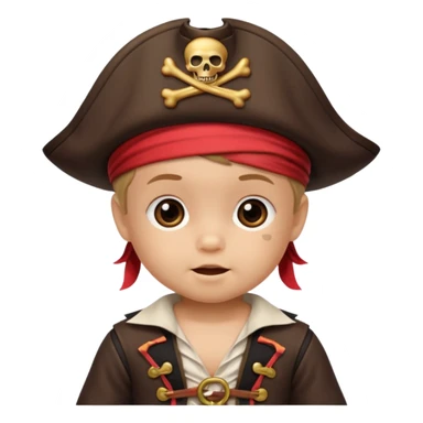 cute pirate baby sticker
