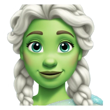 Shrek as elsa sticker