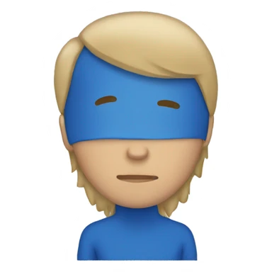 Blue feet under sticker