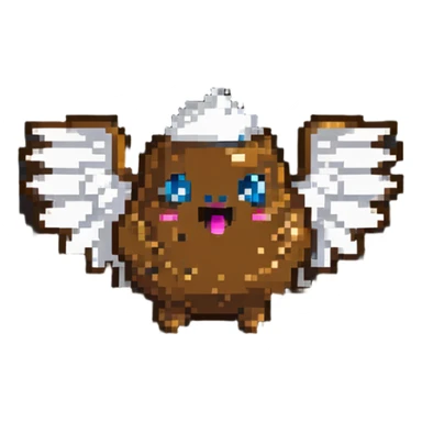 poop emoji with wings sticker