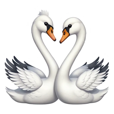 Swan couple love sticker
