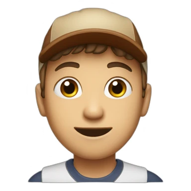 Runner with wood cap talking to the people sticker