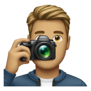 male model with camera sticker