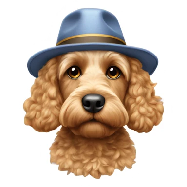 Cockapoo in a hat sticker