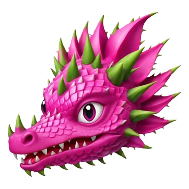 a dragon with the design of a dragon fruit sticker