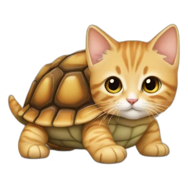 Chaton sur tortue sticker