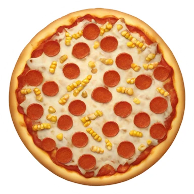 Pizza with corn topping  sticker
