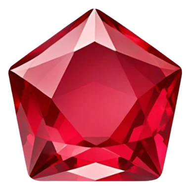ruby gemstone with facets sticker