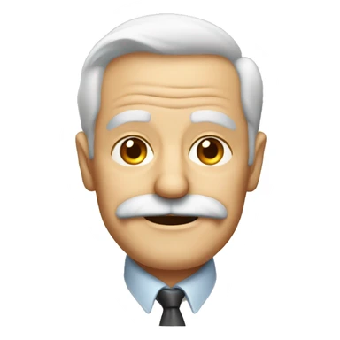 Old man with a moustach birthday sticker