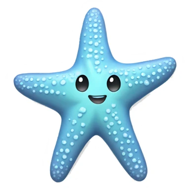 pastel blue starfish sticker