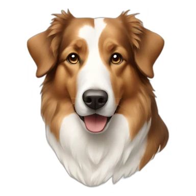 Light brown and white English shepherd sticker