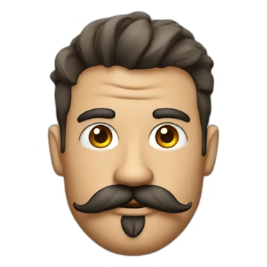 Creative man with tattoos moustache and bears sticker