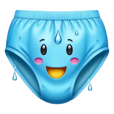 emoji underwear dripping with water sticker