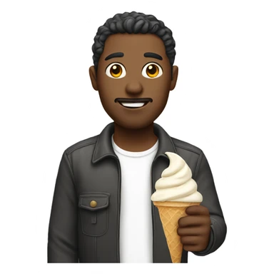 man with ice cream sticker