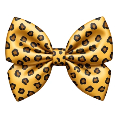 Leopard print bow sticker
