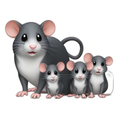 Family of rats sticker