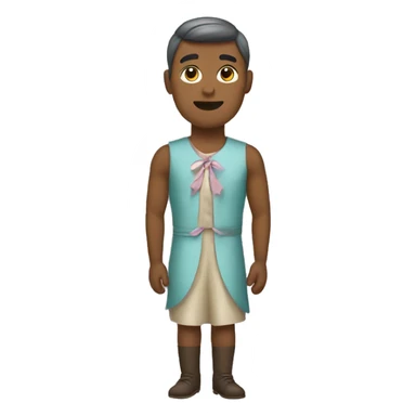 make a guy with a bow wearing a dress sticker