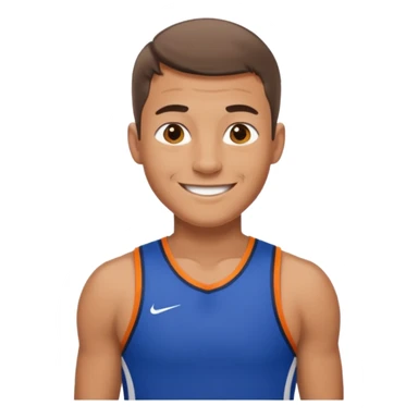 Jock man smiling sticker