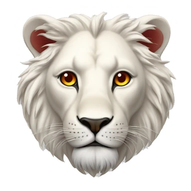 Lion blanc avec les yeux rouge sticker